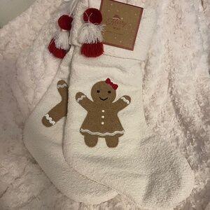 gingerbread boy and girl Christmas stockings